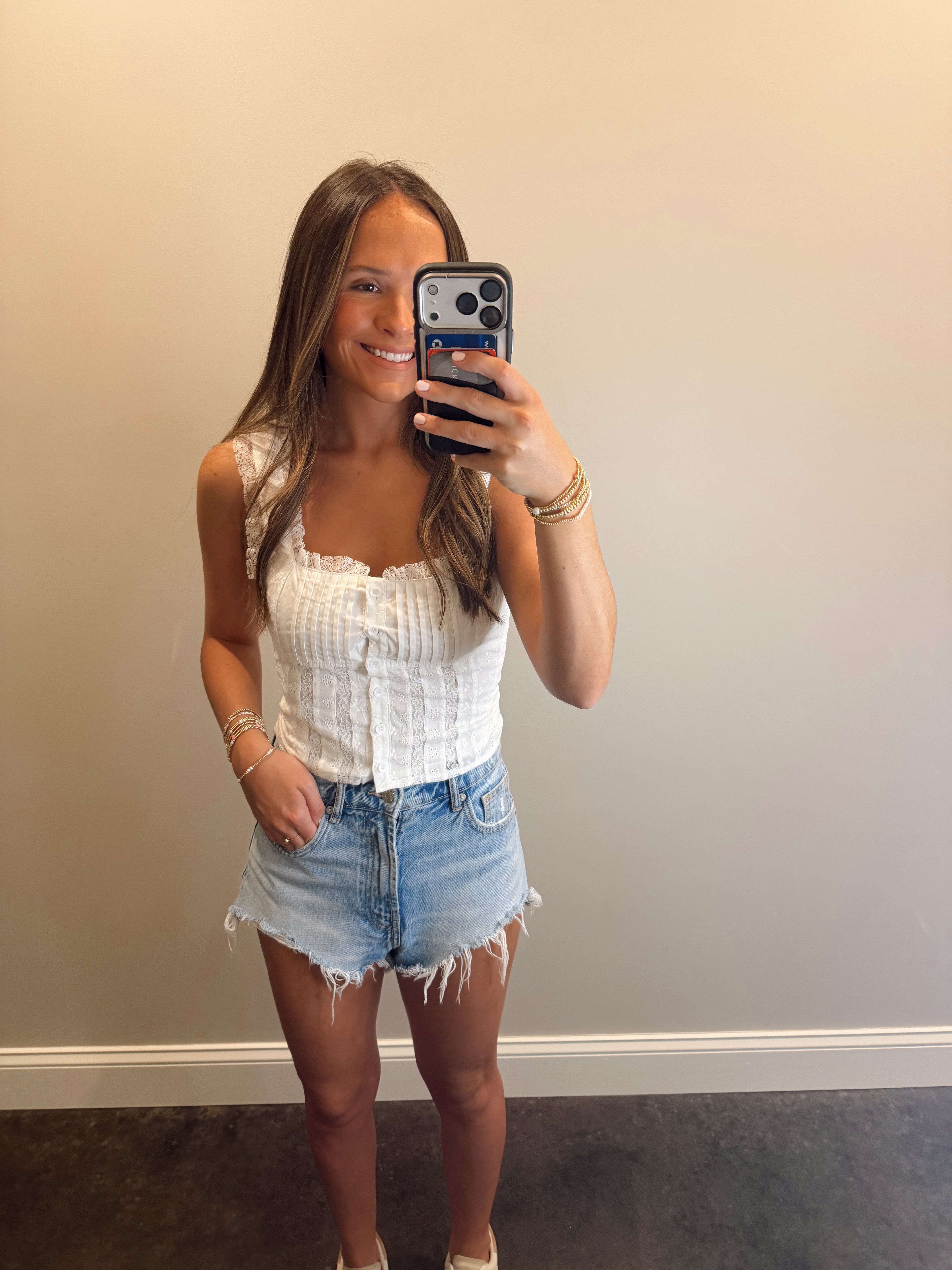 SQUARE NECK RUFFLE TOP