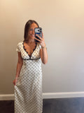 PUFF SLEEVE SATIN DRESS
