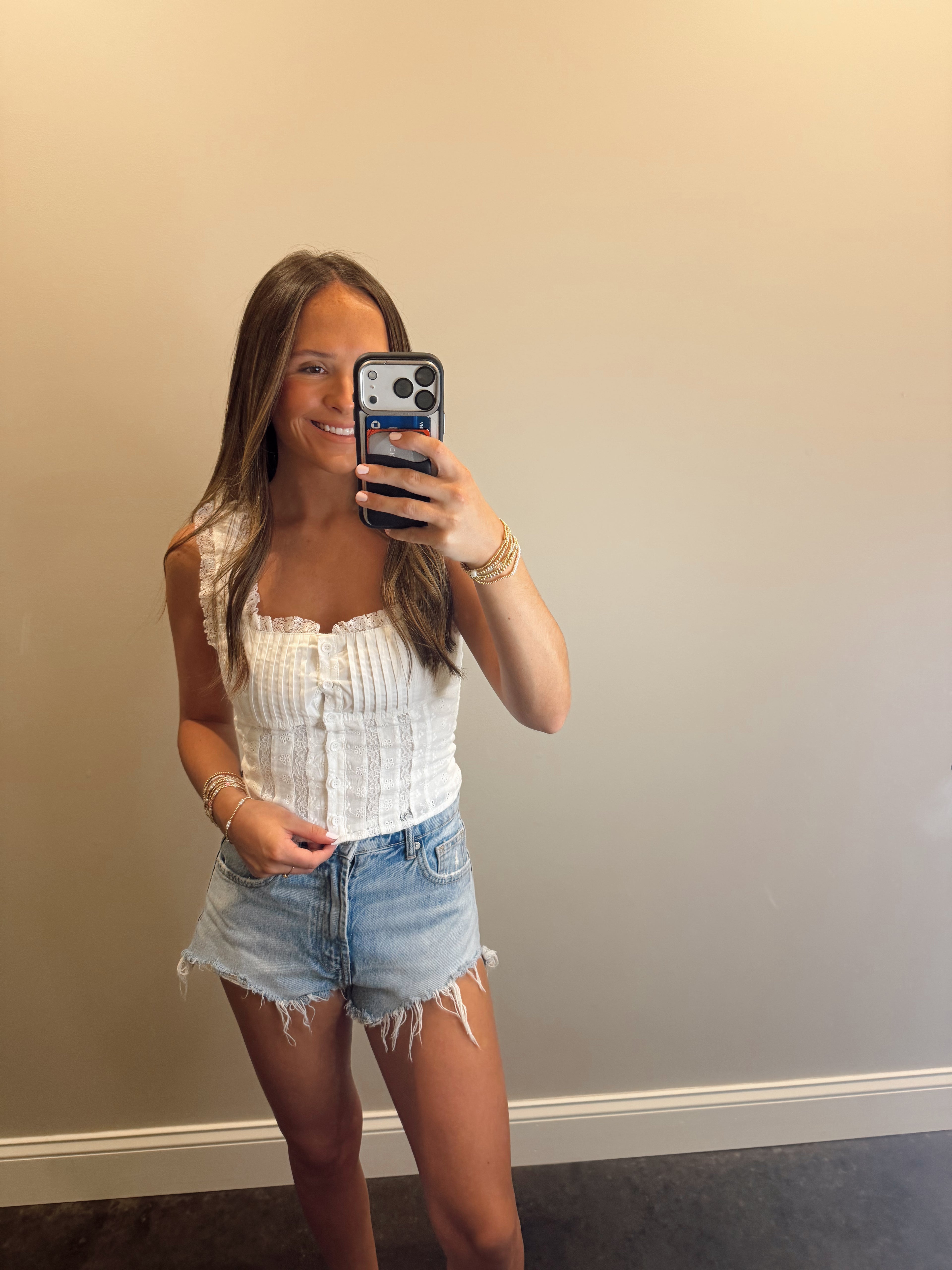 SQUARE NECK RUFFLE TOP