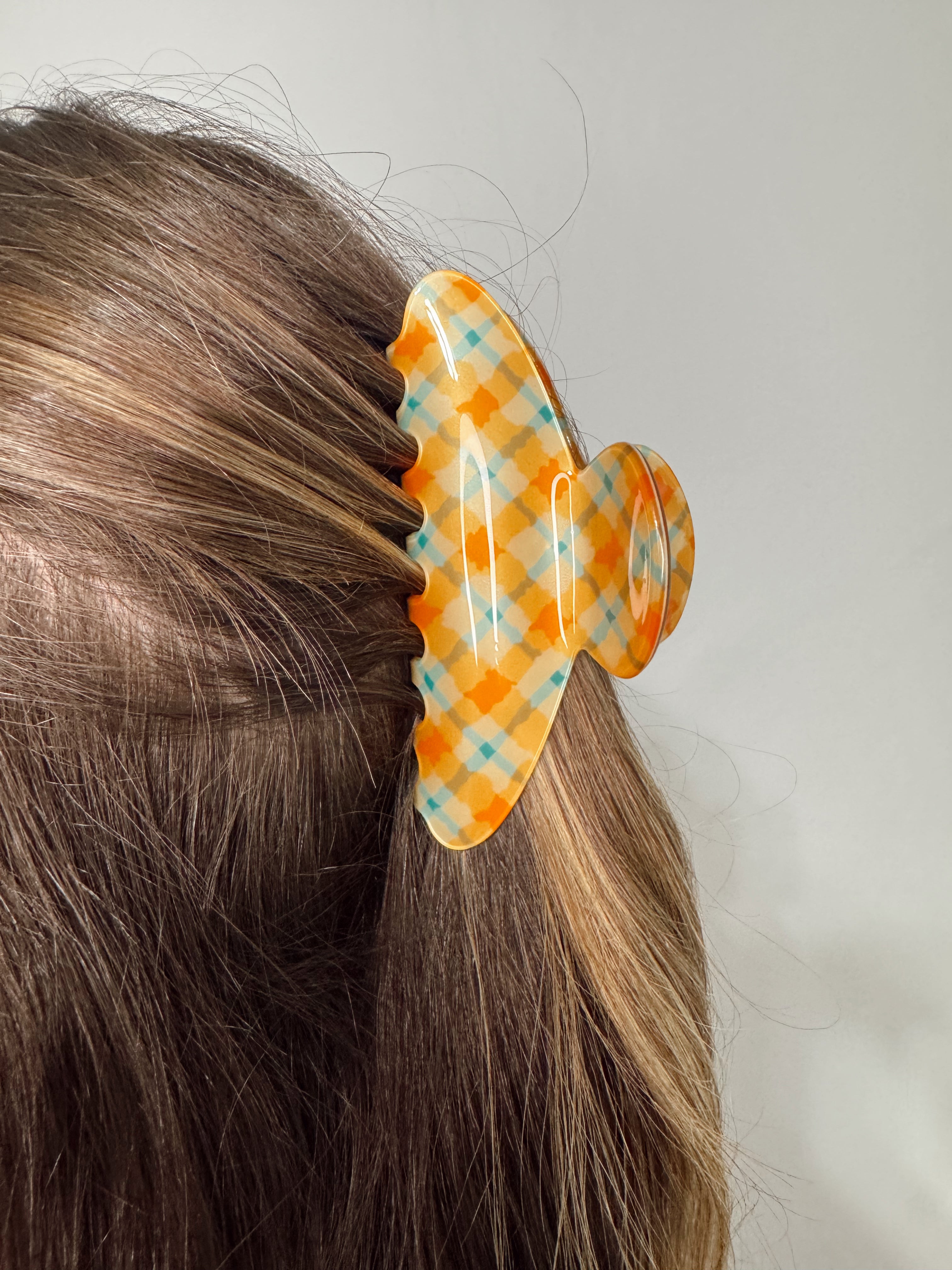 CHECKERED HAIR CLIP