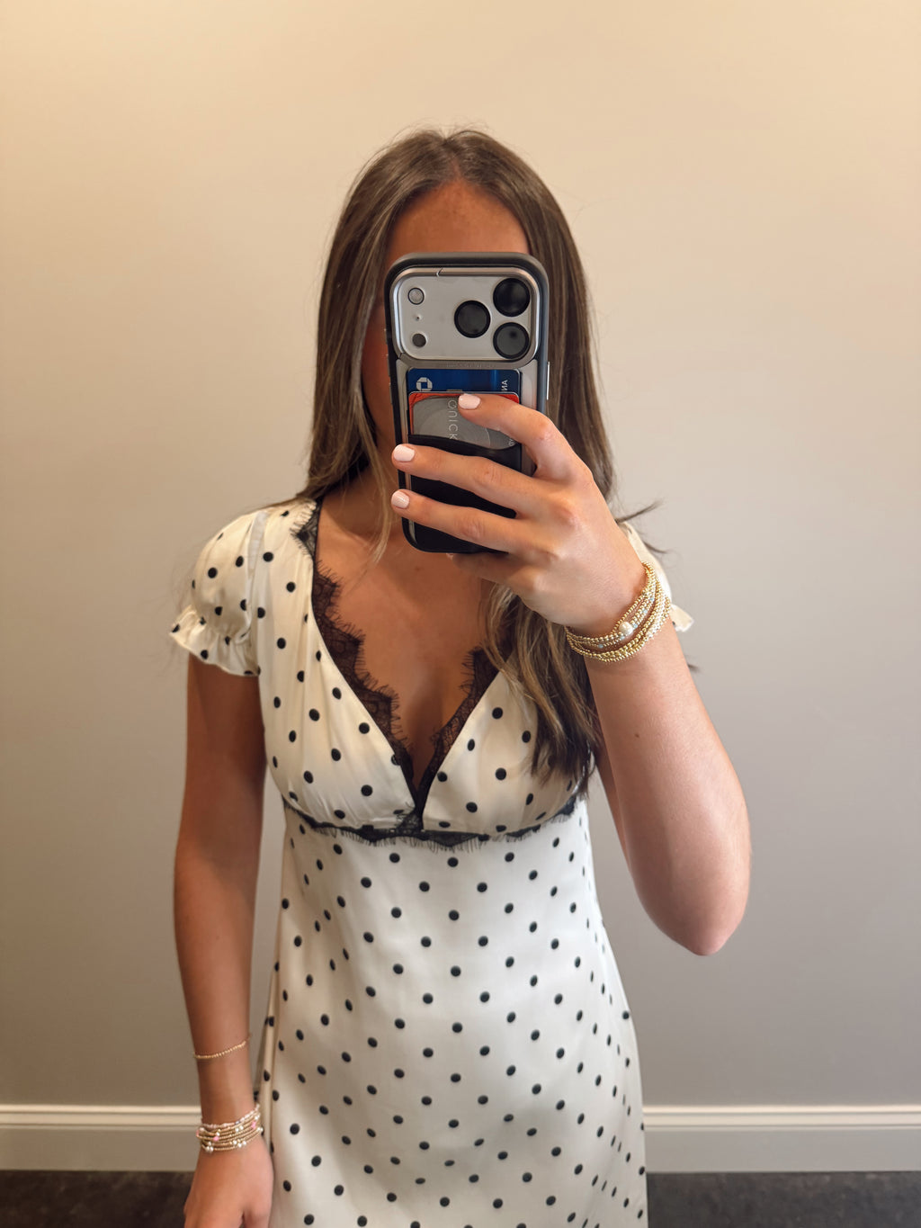 PUFF SLEEVE SATIN DRESS
