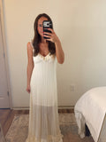THE RUFFLE LACE MAXI DRESS