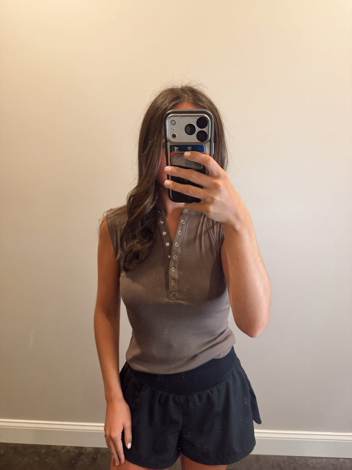 MICRO RIBBED HENLEY TANK