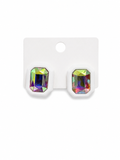WHITE GLOW STUD EARRINGS