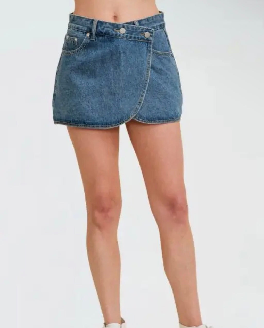 THE DENIM WRAP SKORT