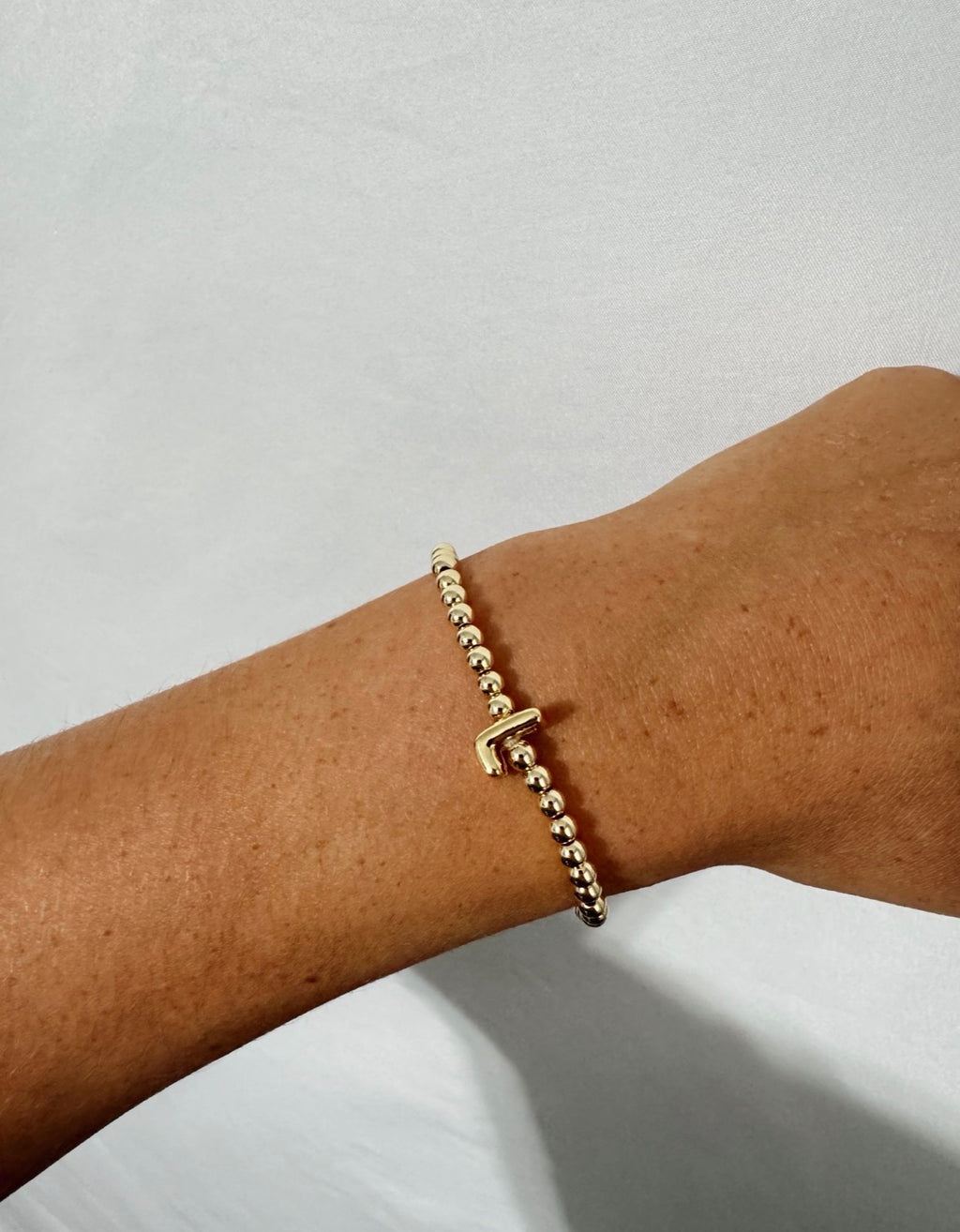 MONOGRAM BUBBLE BEAD BRACELET (L)