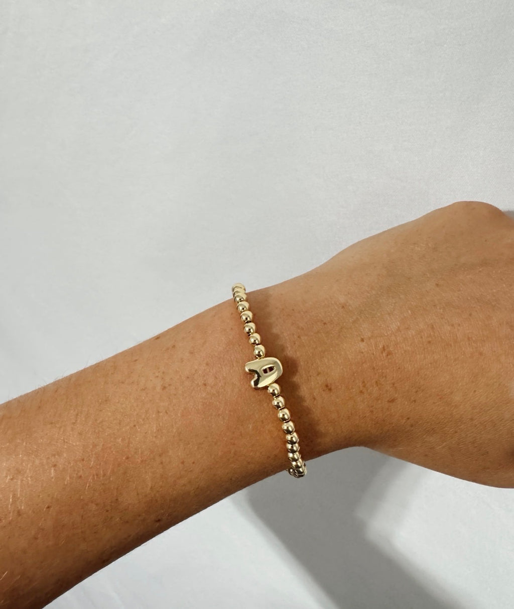 MONOGRAM BUBBLE BEAD BRACELET (A)