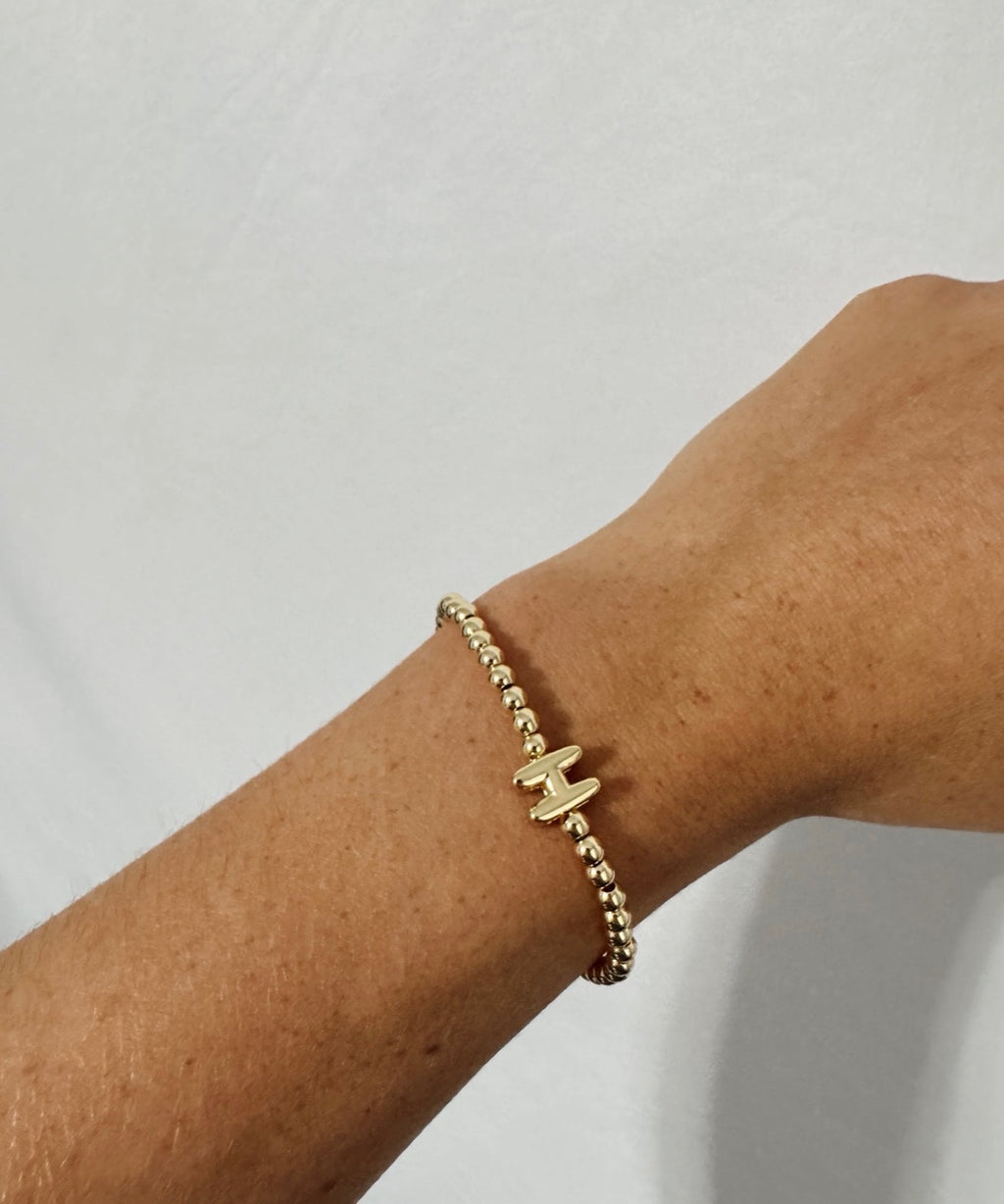 MONOGRAM BUBBLE BEAD BRACELET (H)