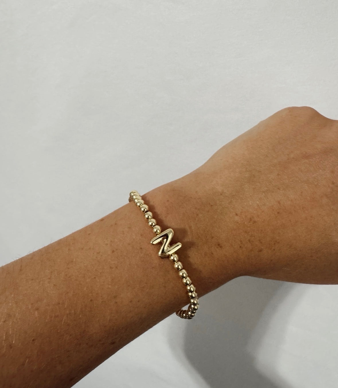 MONOGRAM BUBBLE BEAD BRACELET (N)
