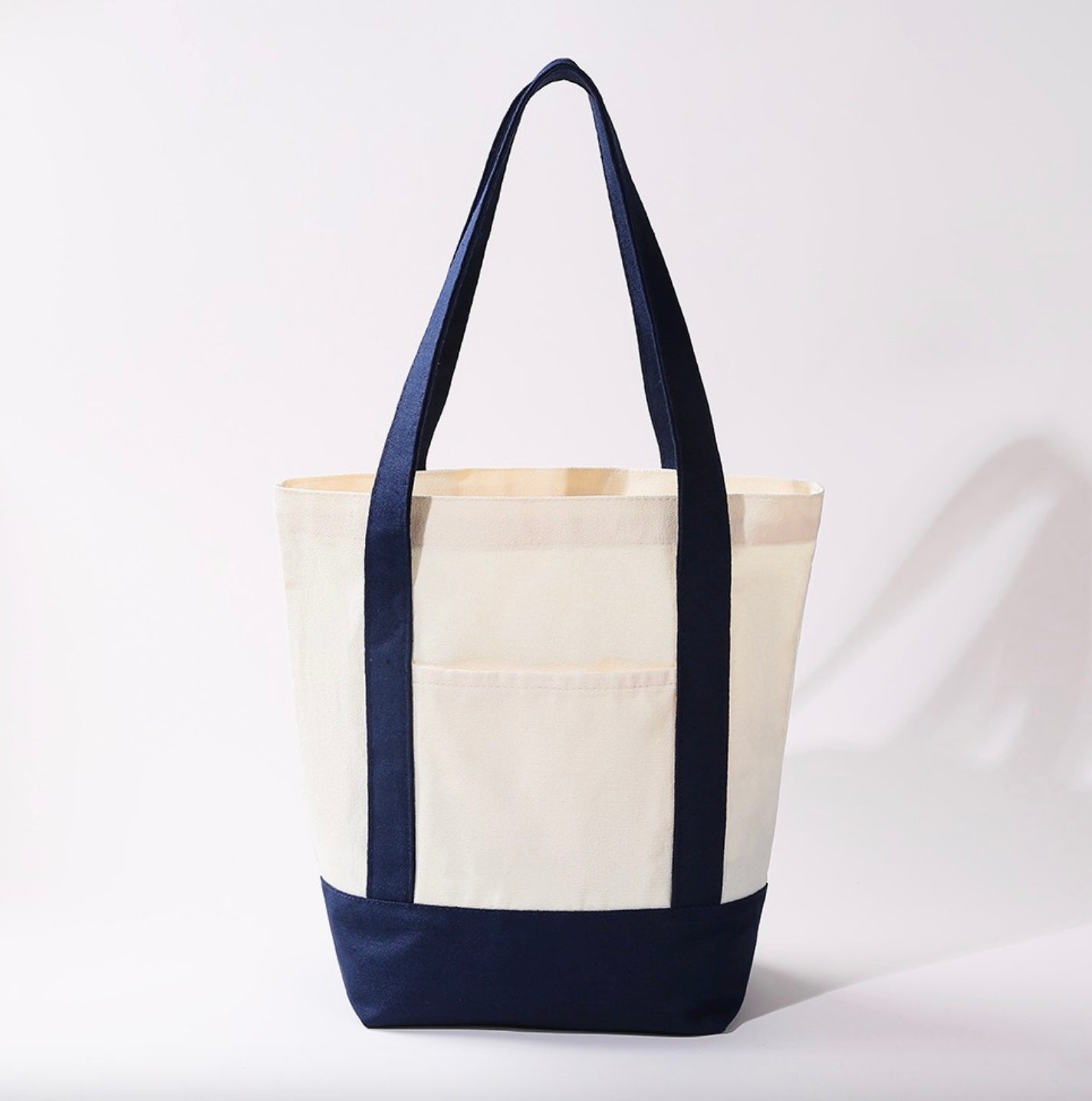 MEDIUM CANVAS TOTE (NAVY)