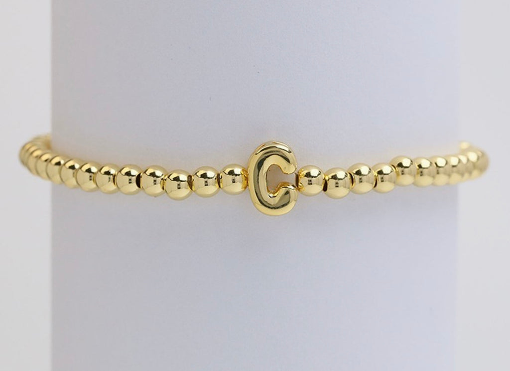 MONOGRAM BUBBLE BEAD BRACELET (C)