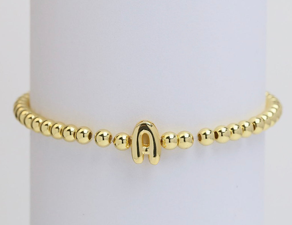 MONOGRAM BUBBLE BEAD BRACELET (A)