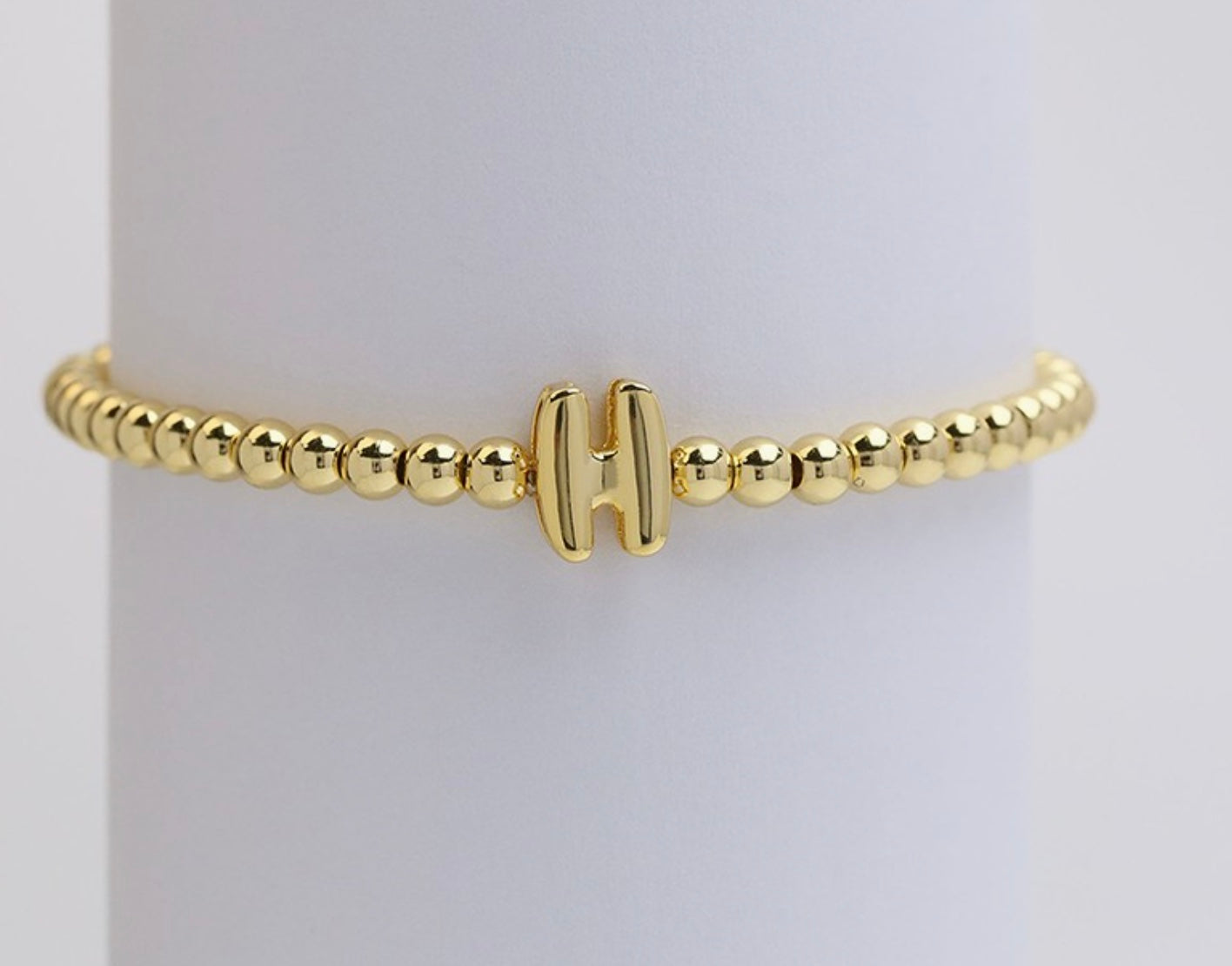 MONOGRAM BUBBLE BEAD BRACELET (H)
