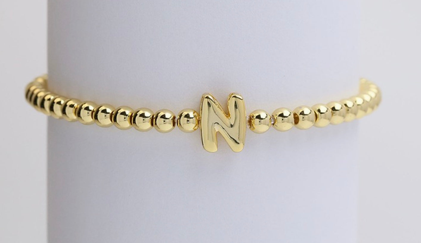MONOGRAM BUBBLE BEAD BRACELET (N)