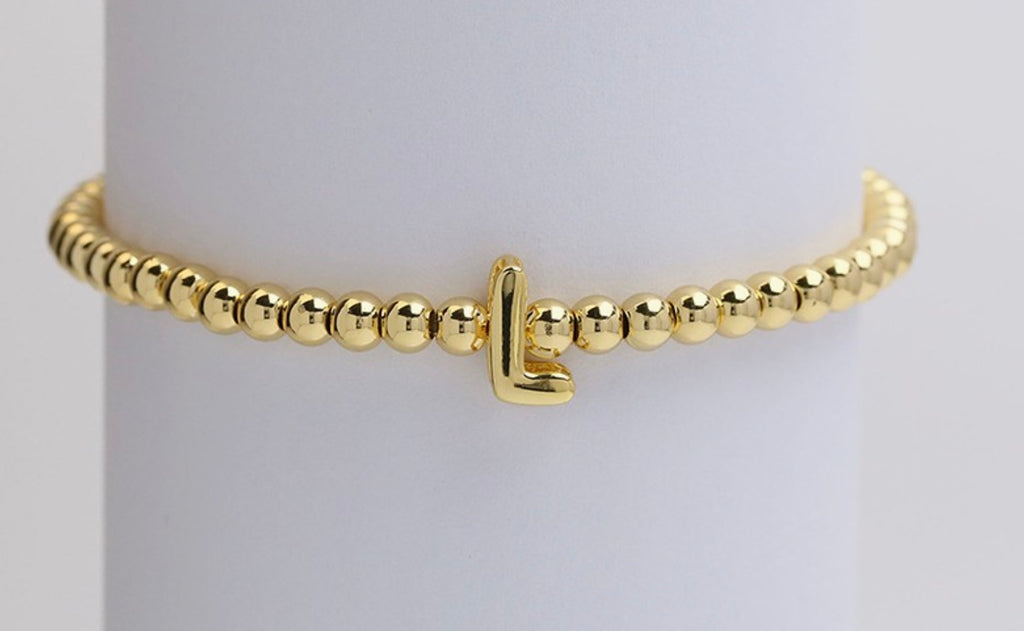 MONOGRAM BUBBLE BEAD BRACELET (L)