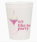 WE LIKE TO PARTY MARTINI FROSTED CUPS