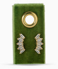 GOLD PLATED CURVED BAGUETTE STUDS