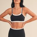 BLACK DOUBLE LAYERED SPORTS BRA
